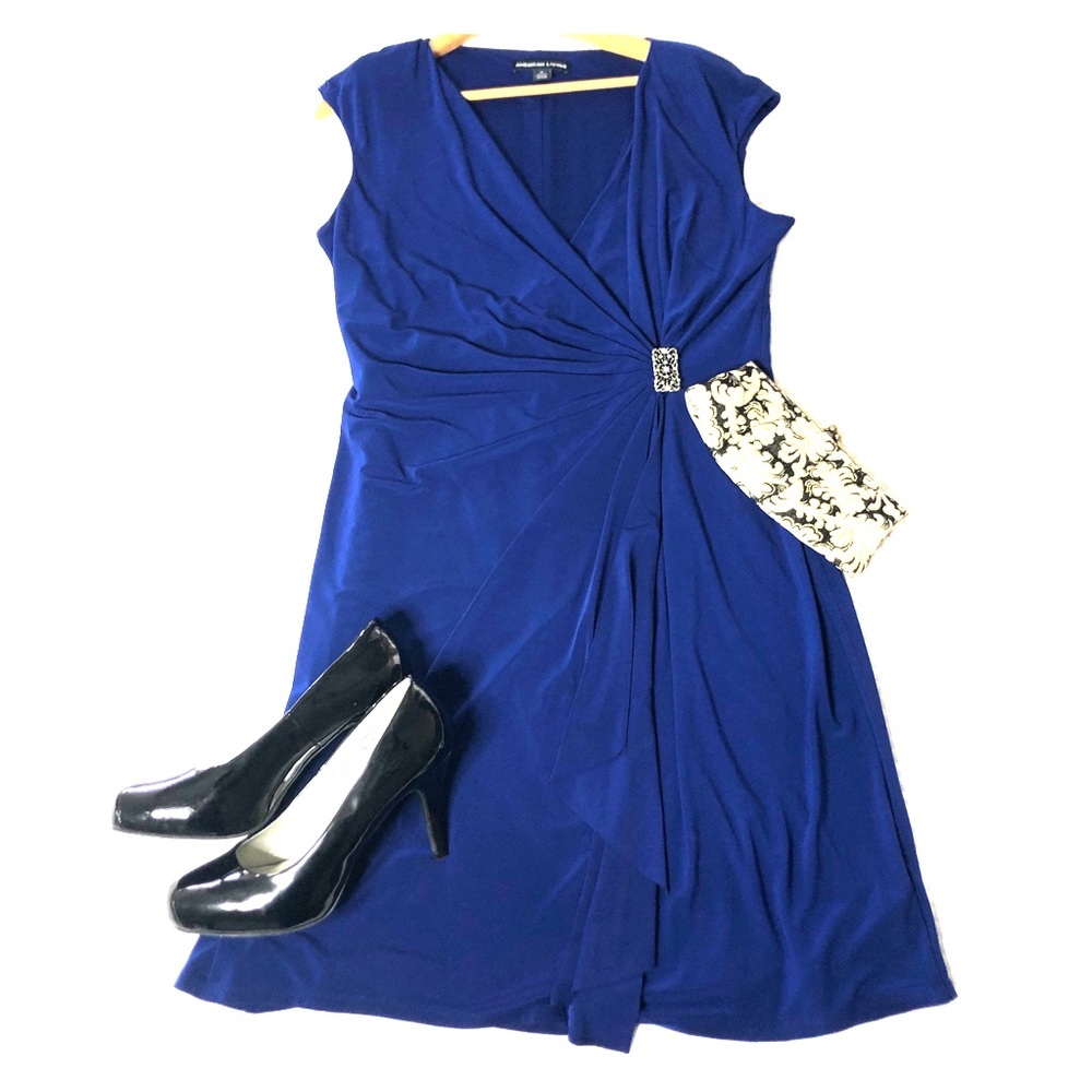 American Living Cobalt Blue Cocktail Dress Size 18
